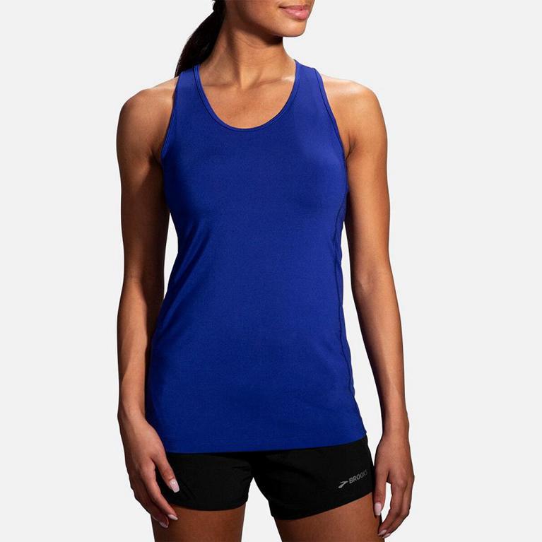 Brooks Pick-Up Womens Running Tank Top - Blue - Indonesia (OMNX-60125)